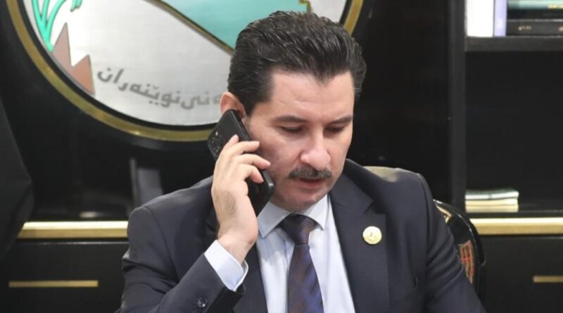 د.شاخەوان عبدالله يتلقى إتصالاً هاتفياً من رئيس حكومة أقليم كوردستان بتسنمه مهام نائب رئيس مجلس النواب العراقي
