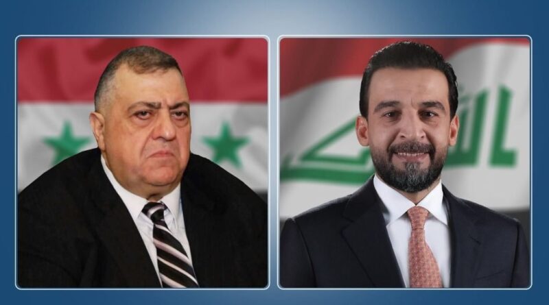 الحلبوسي يتلقى برقية تهنئة من رئيس مجلس الشعب السوري