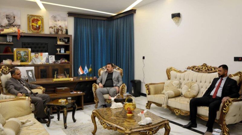 النائب غريب التركماني يستقبل مساعد رئيس جامعة تكريت في كركوك