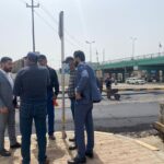 النائب احمد الدراجي يزور مجسر السدة في ميسان