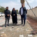 النائب شيماء الدراجي تتفقد اعمال البلدية في منطقة الجمعيات