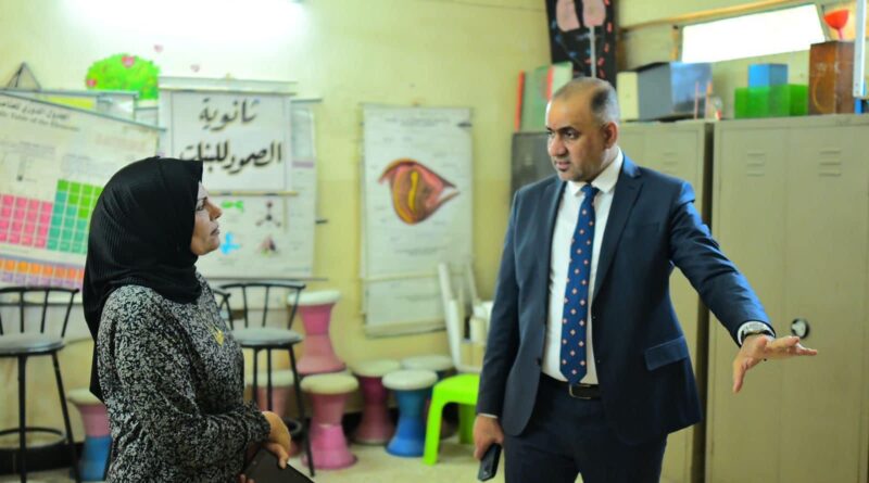 النائب ثائر السعيدي يزور عدد من مدارس الزعفرانية في بغداد