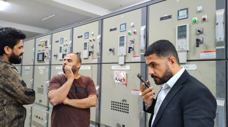 النائب احمد الدراجي يزور قسم صيانة الكهرباء في ميسان