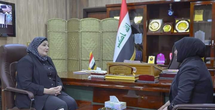 النائب مديحة الموسوي تلتقي وكيل وزارة العمل والشؤون الاجتماعية في بغداد