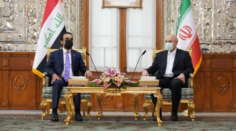 الحلبوسي يلتقي رئيس مجلس الشورى الإيراني