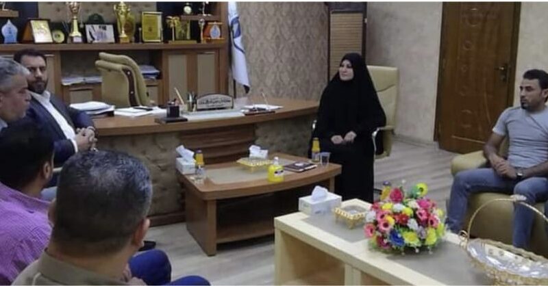 النائب سندس اللامي تزور وزارتي المالية والموارد المائية في بغداد