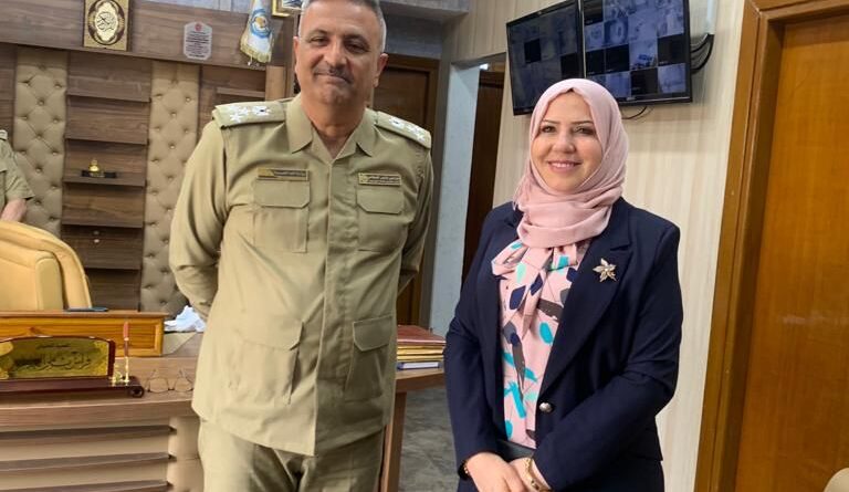 النائب زهرة البجاري تزور مديرية الادلة الجنائية في وزارة الداخلية
