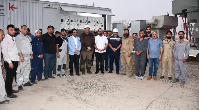النائب الشيخ هيبت الحلبوسي يشرف على افتتاح محطة (KV123) الكهربائية في الانبار