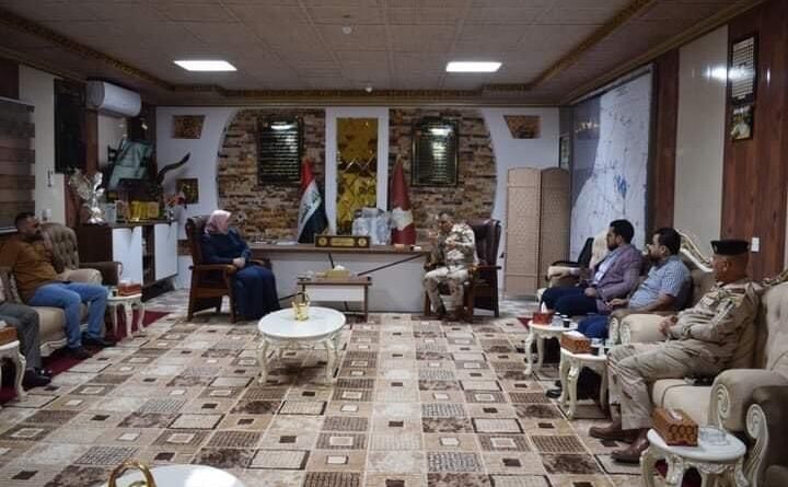 النائب اسماء العاني تزور مقر فرقة المشاة السابعة في قضاء القائم في الانبار