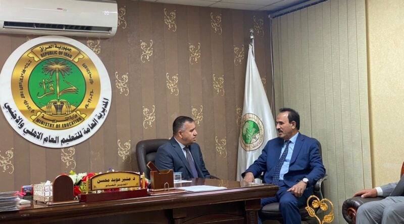 النائب جواد الغزالي يلتقي مدير عام التعليم الأهلي و الاجنبي في وزارة التربية