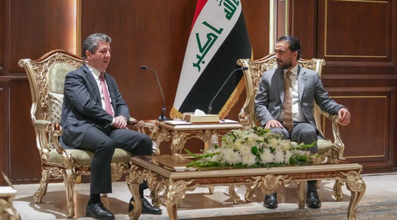 رئيس مجلس النواب يستقبل رئيس حكومة إقليم كردستان العراق