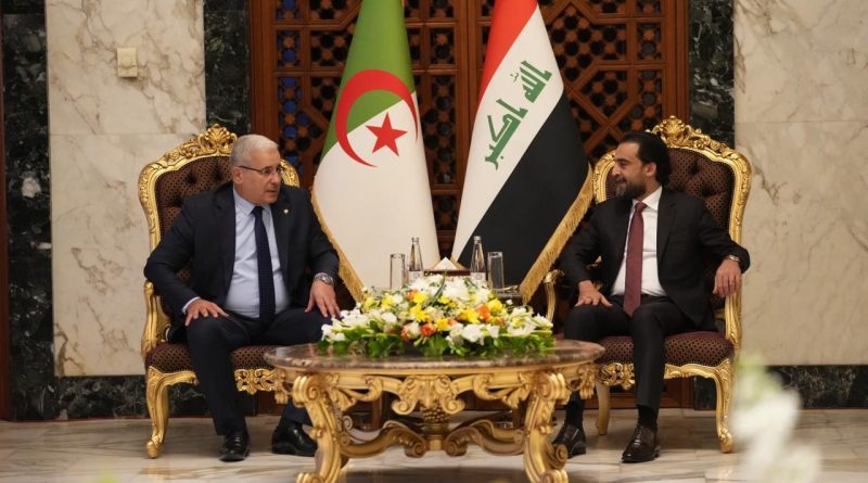 رئيس اتحاد البرلمان العربي  رئيس البرلمان العراقي محمد الحلبوسي يستقبل السيد السيد إبراهيم بوغالي رئيس المجلس الشعبي الوطني الجزائري