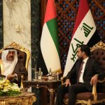 رئيس اتحاد البرلمان العربي  رئيس البرلمان العراقي محمد الحلبوسي يستقبل السيد صقر غباش رئيس المجلس الوطني الاتحادي الإماراتي